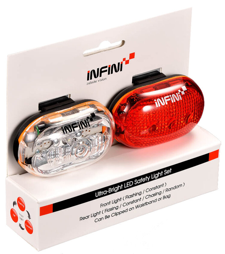 Zestaw lampek rowerowych Infini Vista Set
