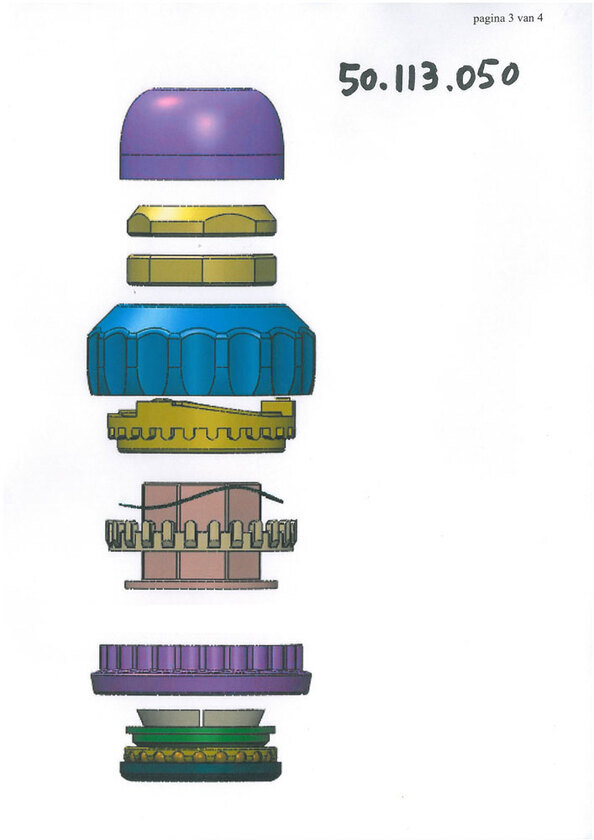 Zestaw sterów Batavus 1 1/8" z blokadą kierownicy