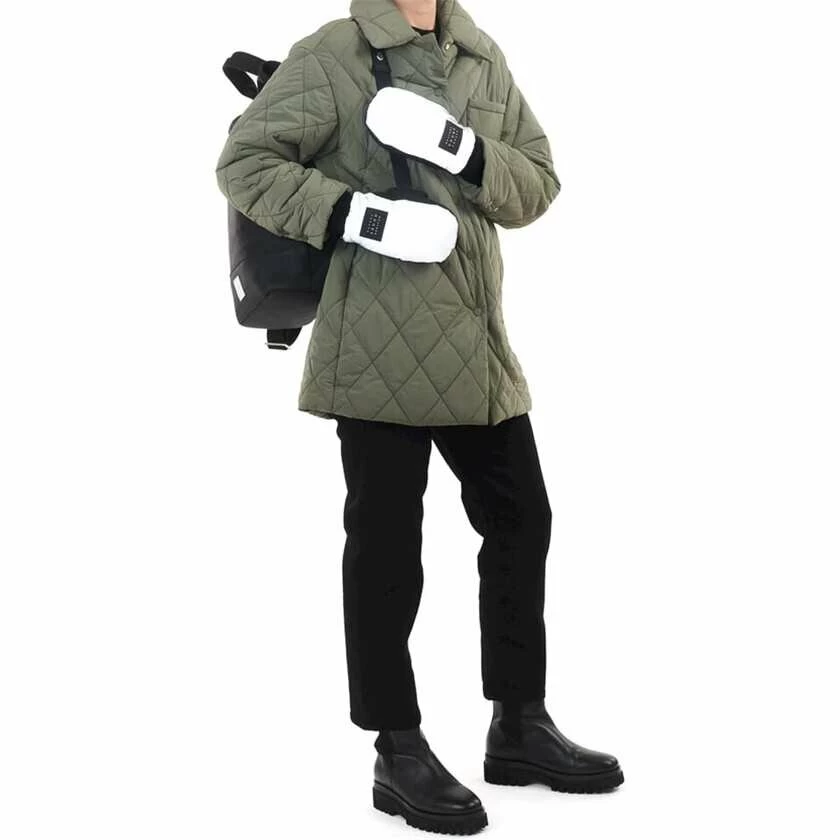 Zimowe, odblaskowe rękawice rowerowe z jednym palcem Weather Goods Sweden Luna Silver Rozmiar S/M