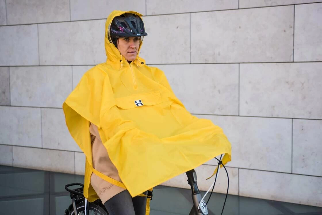 Żółte ponczo rowerowe Hock Rain Care