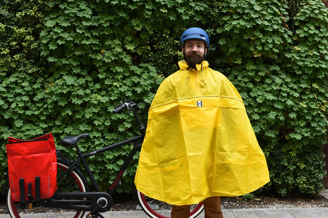 Żółte ponczo rowerowe Hock Rain Stop