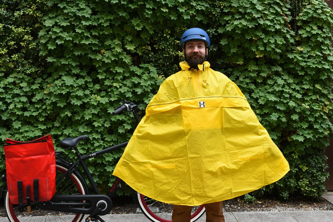 Żółte ponczo rowerowe Hock Rain Stop
